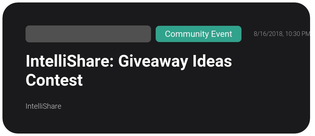 cointop_io's tweet image. IntelliShare: 
                        Giveaway Ideas Contest  
 
cointop.io/article/vdxLAW…
------------------------giveaway-ideas-contest- 
 
Tags: #neutral #community_event
#IntelliShare