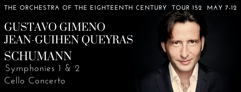 Orchestra18c's tweet photo. Tour 152 it is coming! A beautiful Schumann program -Concerto for Violoncello and Symphonies 1 & 2- with two amazing musicians: Jean-Guihen Queyras & Gustavo Gimeno
📌May 8th to 12th!
All info: https://t.co/wAa43aw73L
#ClassicalMusic #Tour152Schumann #muziek #OnPeriodInstruments https://t.co/G5dgz2zjDu