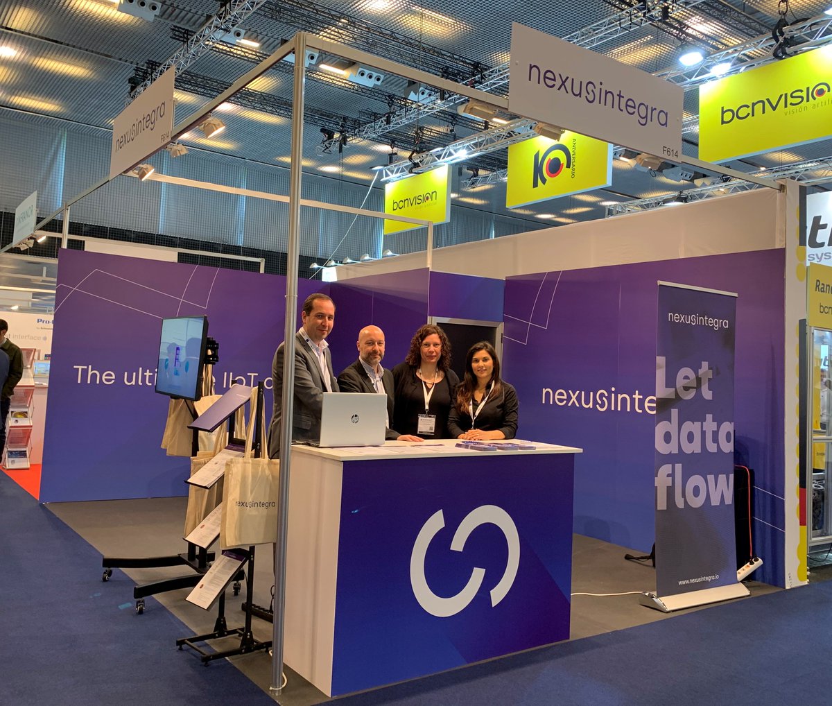 nexusintegra's tweet photo. Empieza el @AdvanFactories, el mayor evento de #Industria40 🏭¡En @nexusintegra ya estamos preparados! Os esperamos a todos en el #stand614 para enseñaros nuestra plataforma #IoT #industrial y #BigData 🔛 #LetDataFlow #AF2019 https://t.co/rcYXBEcXSh