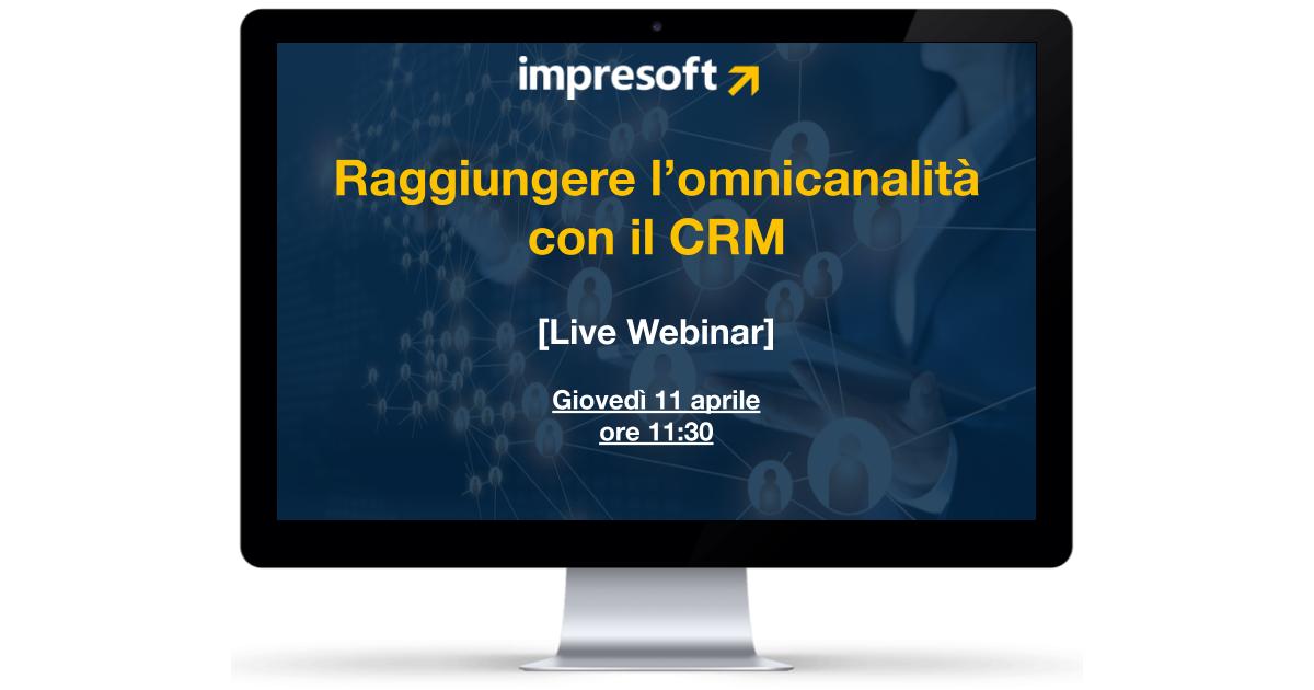 rossanoz's tweet photo. Live Webinar | Raggiungere l'omnicanalità con il #CRM 
Giovedì 11 aprile alle ore 11:30 -> iscriviti subito! https://t.co/ccQvn31a96 https://t.co/sDC20zA0c0