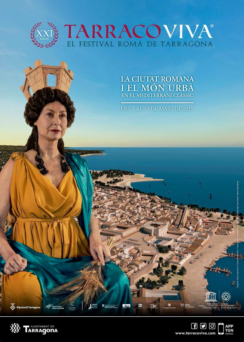 TGNAjuntament's tweet photo. 🏦 La 21a edició del Festival @Tarraco_Viva (5 al 19 de maig) estarà dedicada al món urbà de l'#antiguitatclàssica, de les ciutats romanes, gregues i de l'#anticEgipte. Aquest matí s'ha presentat però sabeu què simbolitza el cartell d'enguany?

(1) https://t.co/iWLB7XDhNh