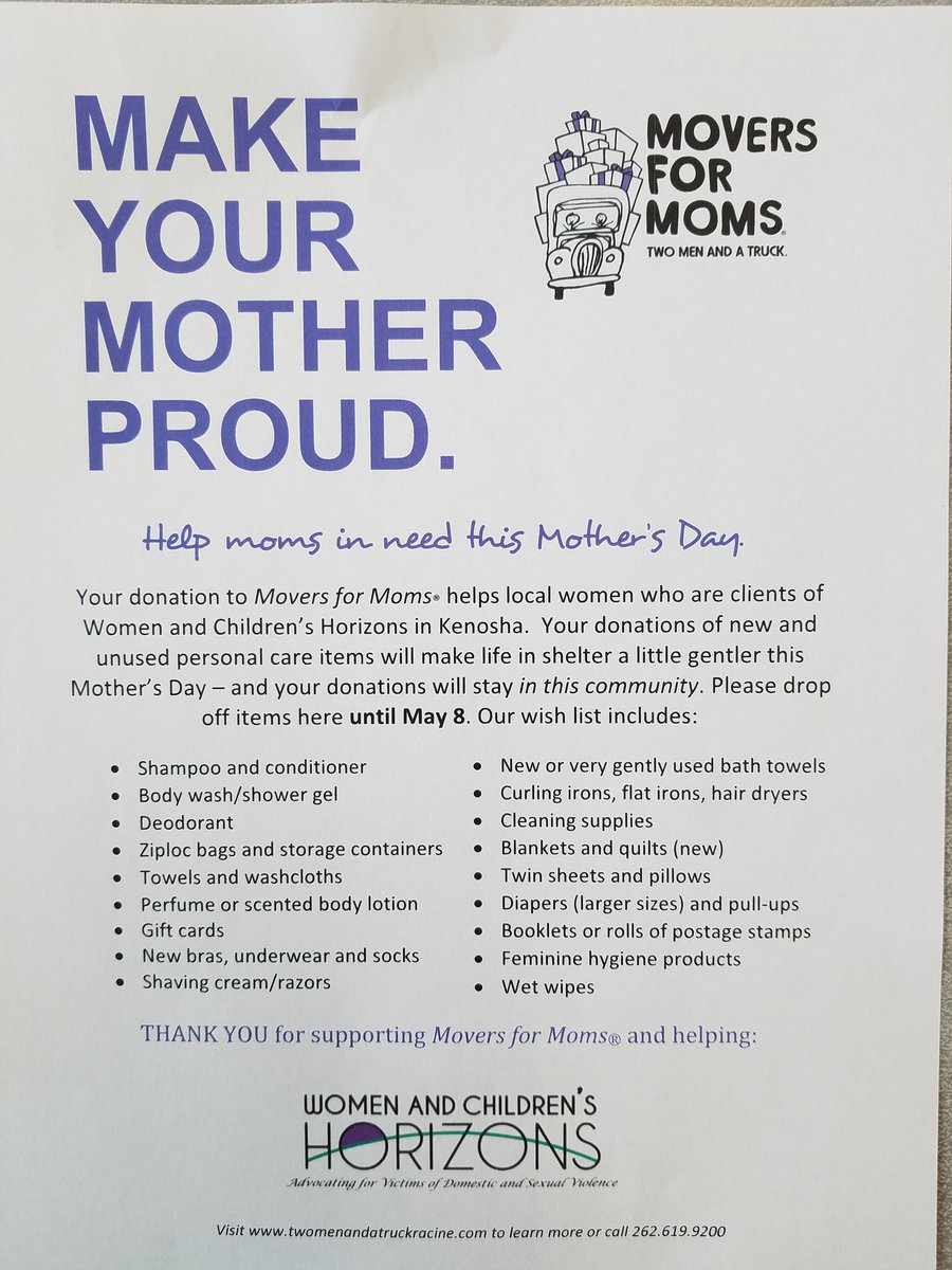 This is happening in 43 different states. With Mother's Day a month away I encourage everyone to help out their local shelters and check with your local <a href="/TwoMenAndATruck/">TWO MEN AND A TRUCK®</a>. Amazing program for a great cause.
#moversformoms
#MothersDay #putasmileontheirface
#community