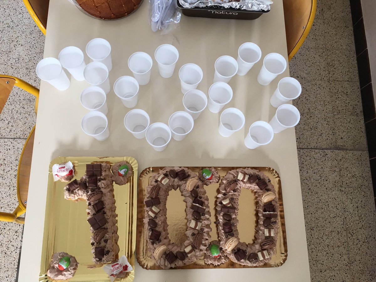 EcGrangeneuve's tweet photo. 100e jour de classe au CP!! Ça se fête! Miam. https://t.co/75ziZPqjxZ