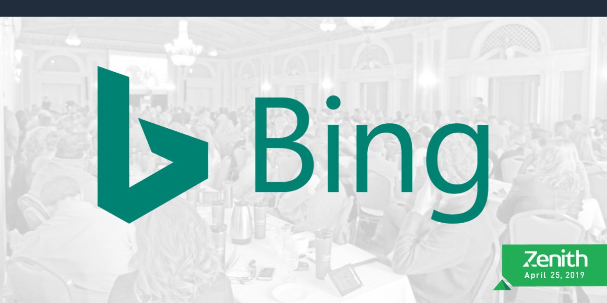 For the 2nd year in a row, #Zenith2019 welcomes the support of the search engine <a href="/bing/">Bing</a>! Bing is sponsoring 1 student from each of our local universities to attend #Zenith2019. We can’t wait to welcome you back to Duluth! REGISTER TODAY bit.ly/2uSKSdP