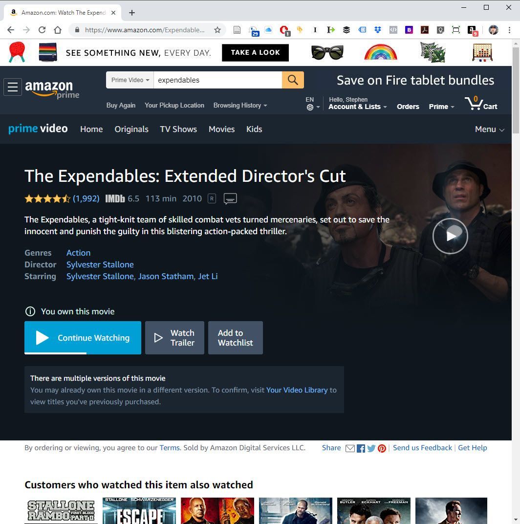 stephenbuck's tweet photo. Wednesday, April 3, 2019. BINGE. Expendables 1, 2, &amp; 3.
https://t.co/iZSDSXQl92
https://t.co/p40O4rstA9
https://t.co/JYBzOHZ0hK https://t.co/UlYvG1OCSM