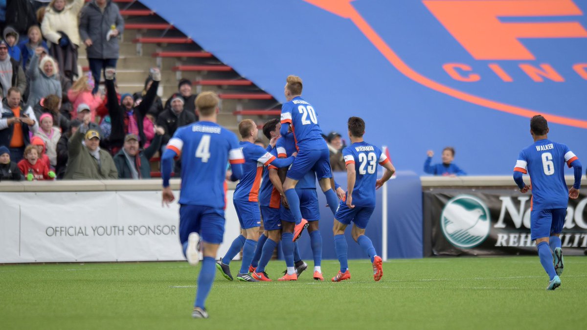 fccincinnati's tweet photo. #OTD three years ago, we hosted our first regular-season home match in club history at Nippert Stadium. It resulted in a 2-1 win over the Charlotte Independence. What was your experience on April 9, 2016?? #FCCincy https://t.co/w1Whf3cF6e