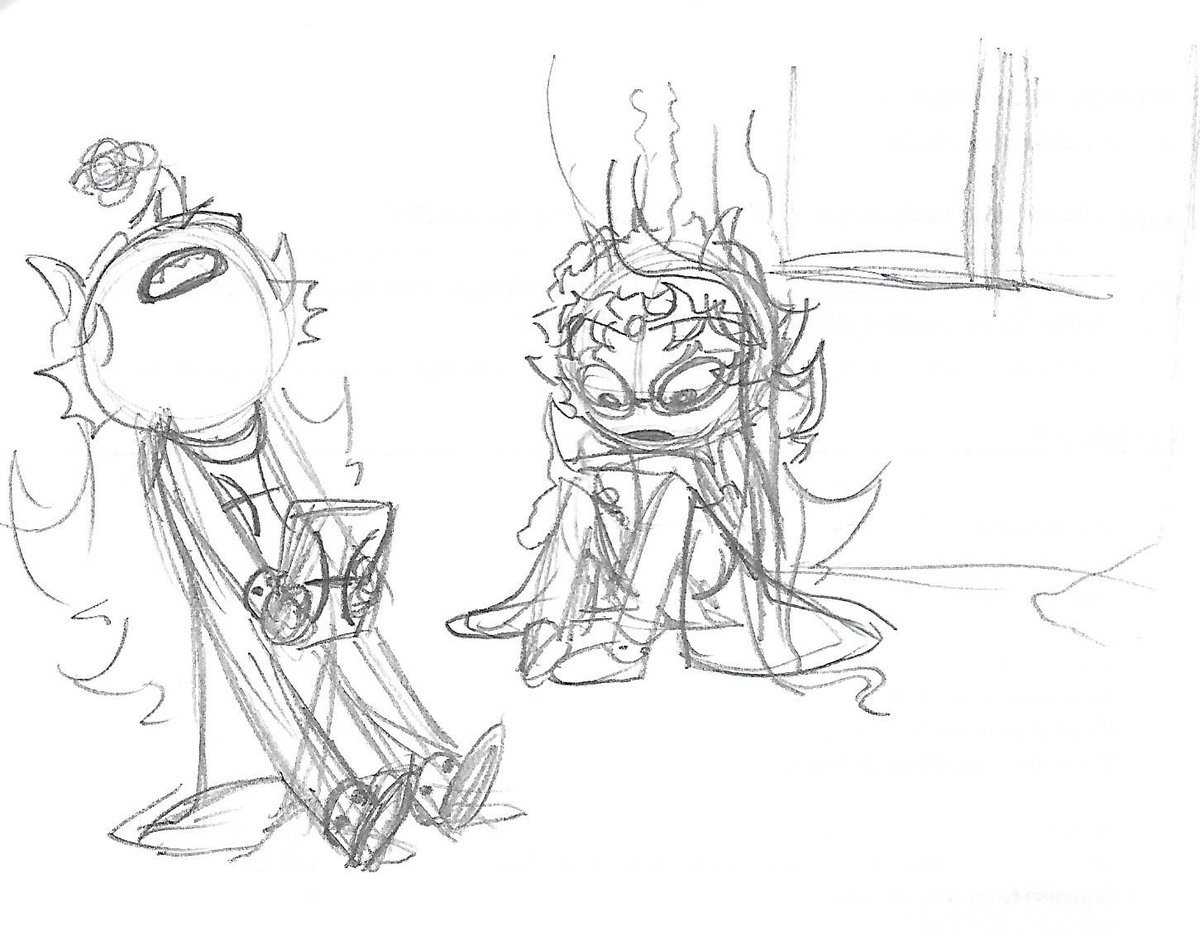 reasonpeason's tweet photo. Some Meenah's getting impatient while talking to peeps before she runs away. Horuss throwing a tantrum because why don't people just fucking listen to his clear directions. #Gamebound https://t.co/J9BlyAJyDV