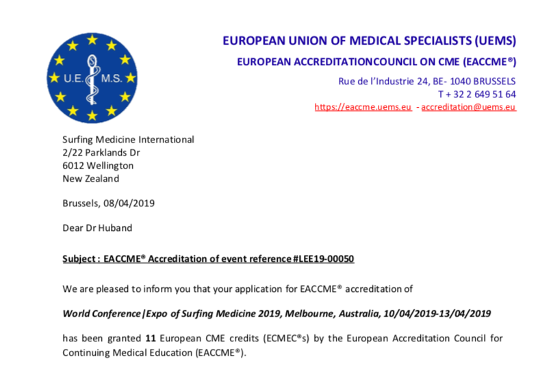 surfingmed's tweet photo. We are very proud to announce yet another accredited World Conference in Surfing Medicine by the EACCMA

Peer review is the way to go!

Passion I Mission I Profession I Vocation
https://t.co/RiCB9kr146
#SMI #WCSM2019 #Australia
#SMIresearch #surfing #medicine #international https://t.co/ScuqH2F716