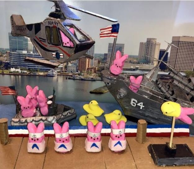 Norfolkstate's tweet photo. Peep this! Congratulations to NSU student Jessica Packer Jackman whose sweet artwork was featured in the Virginian-Pilot this week. It will be included in their annual "Peeps" show. Great work Spartan! #peeps #norfolkstateuniversity https://t.co/CiQstiej2X