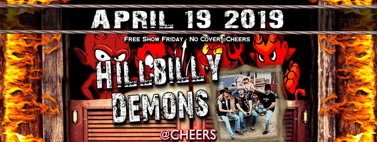 EventStarPro's tweet photo. The @HillyDemons are coming to @AtCheers @FireballWhisky Stage #FridayNight April 19 2019 8p #NoCover / #FreeShowFriday in #Northglenn #Colorado / #Denver #Broomfield #Greeley #Thornton #Westminster #ColoradoEvents #Nightlife #Roc Click link for more info https://t.co/z3052sbUxm https://t.co/F1aPPxgCxO