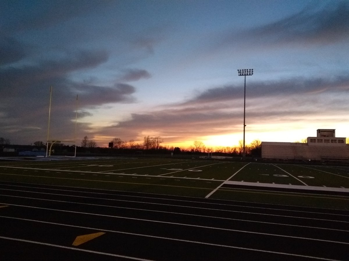 Sunset after JV win. #CADETSGAMEDAY