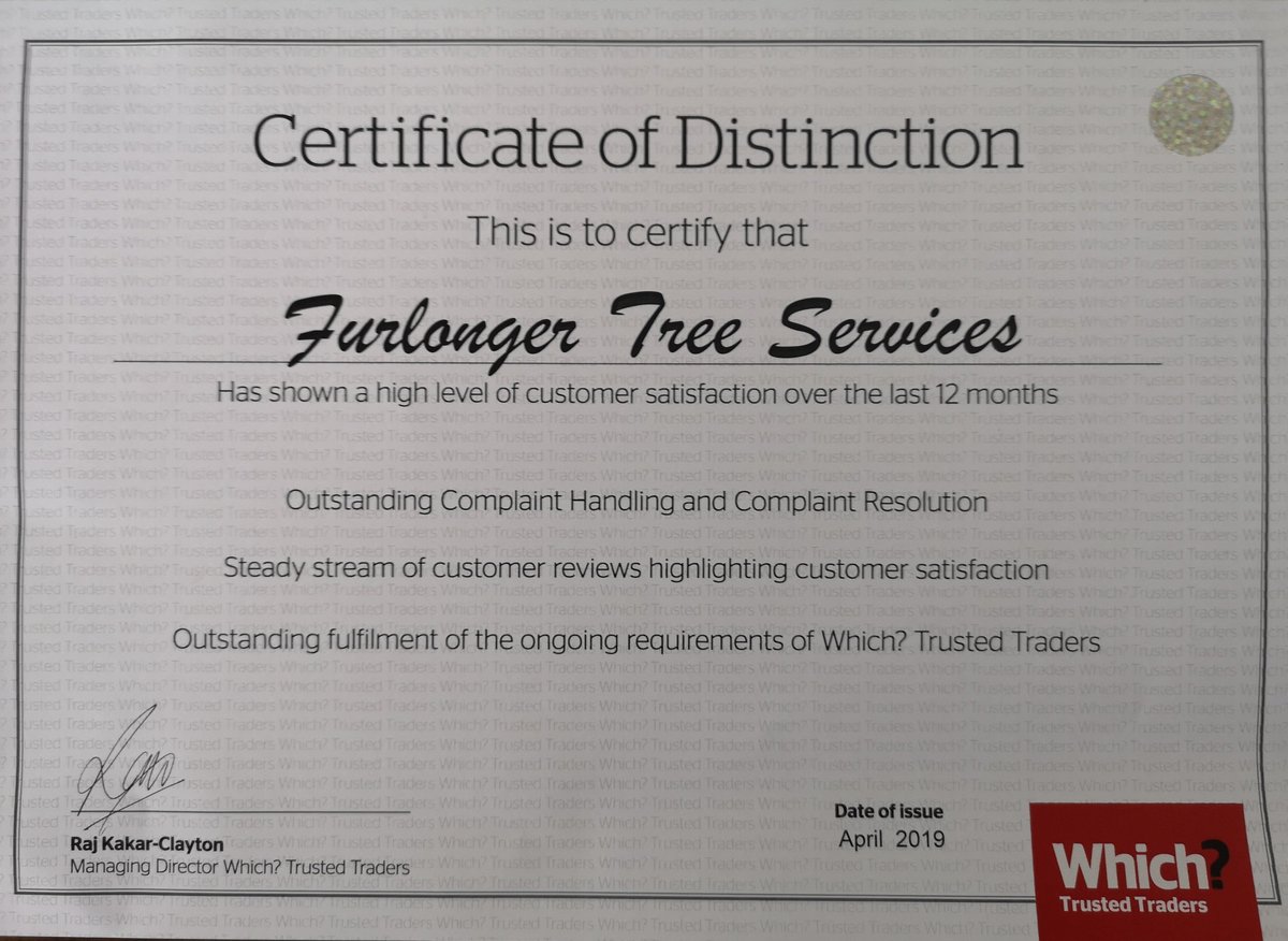 FurlongerTrees's tweet photo. We are so proud to receive a Certificate of Distinction from @WhichTraders 🏆

#WTTCOD #WhichTOTM #WhichTurstedTrader #TuesdayThoughts #TuesdayMotivation

https://t.co/Szyz2JdjGv https://t.co/KHdxnlg65l