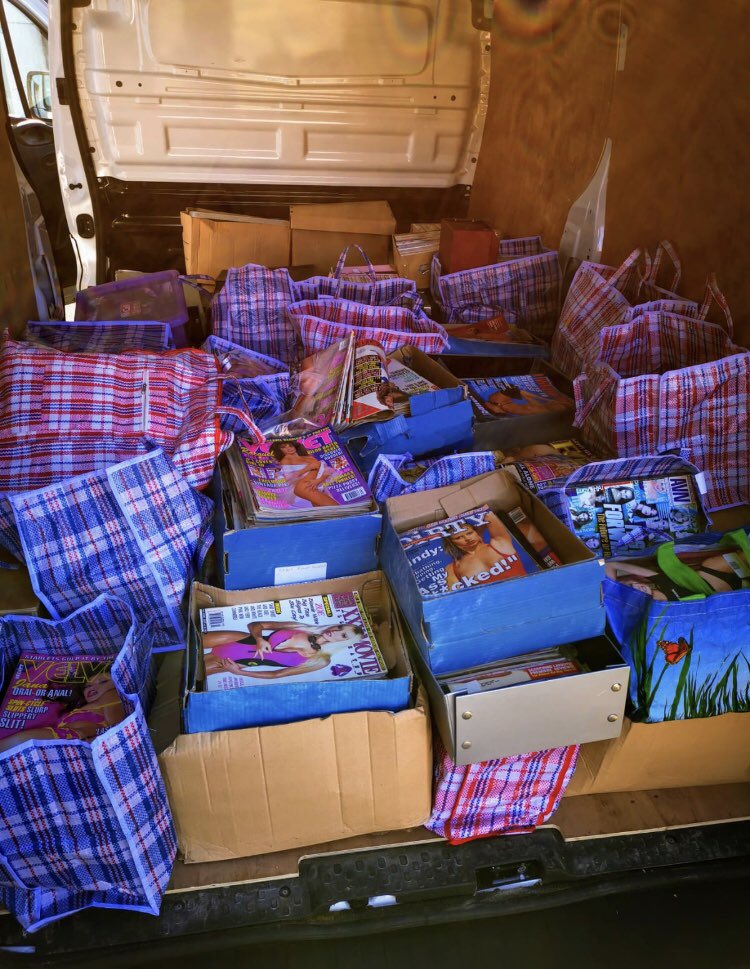 Part 2 St Leonard’s on Sea Pick Up - on our return, the family showed us what remained of the collection.. another 900 #dvds, and thousands more #magazines ... #AVN news, #clubinternational  #americanmonthly ..