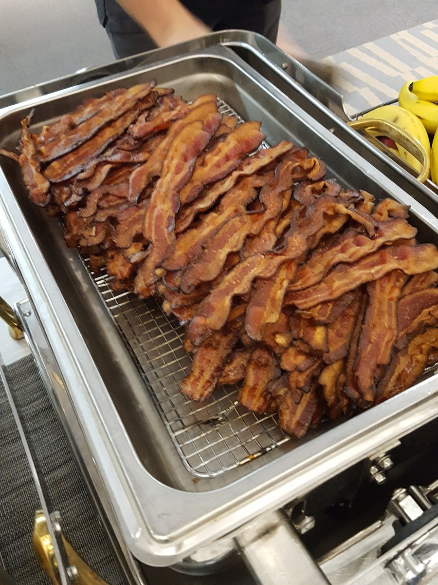 cmsabato's tweet photo. Meanwhile in Denver, @BrewersAssoc demonstrates the importance of knowing your audience. Bacon everywhere, for the win. #CraftBrewersCon @midwatchbrewing @adcap69 https://t.co/kBoCmKBjik
