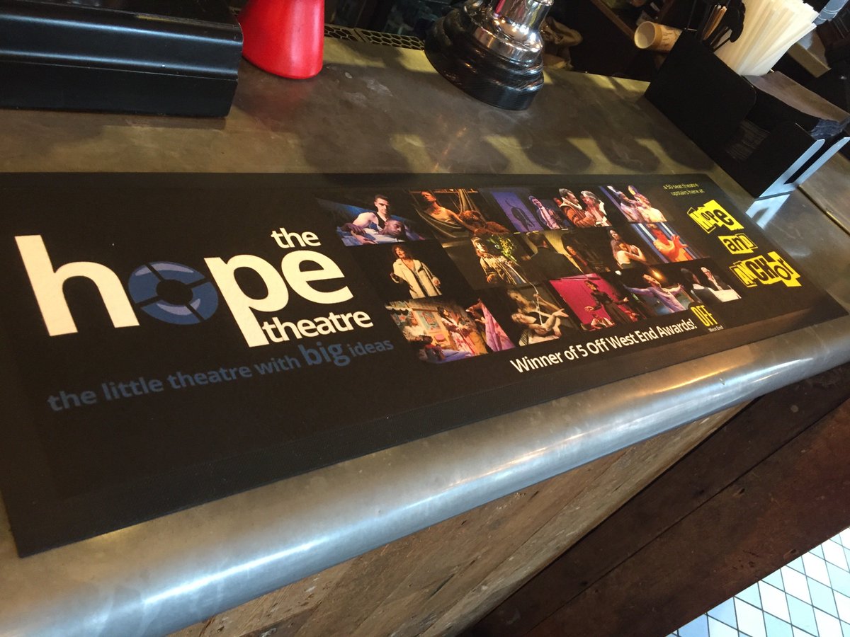We're loving our new &amp; updated Bar Runner, now tooty-tooting the fact that The Hope has now won 5 <a href="/OffWestEndCom/">OffWestEnd / Offies Awards</a> Awards and featuring some of the ace shows we've had here over the past few years including @SteelMags_Hope <a href="/FoulPagesPlay/">Foul Pages</a> <a href="/TLesson2018/">TheLesson2018</a>