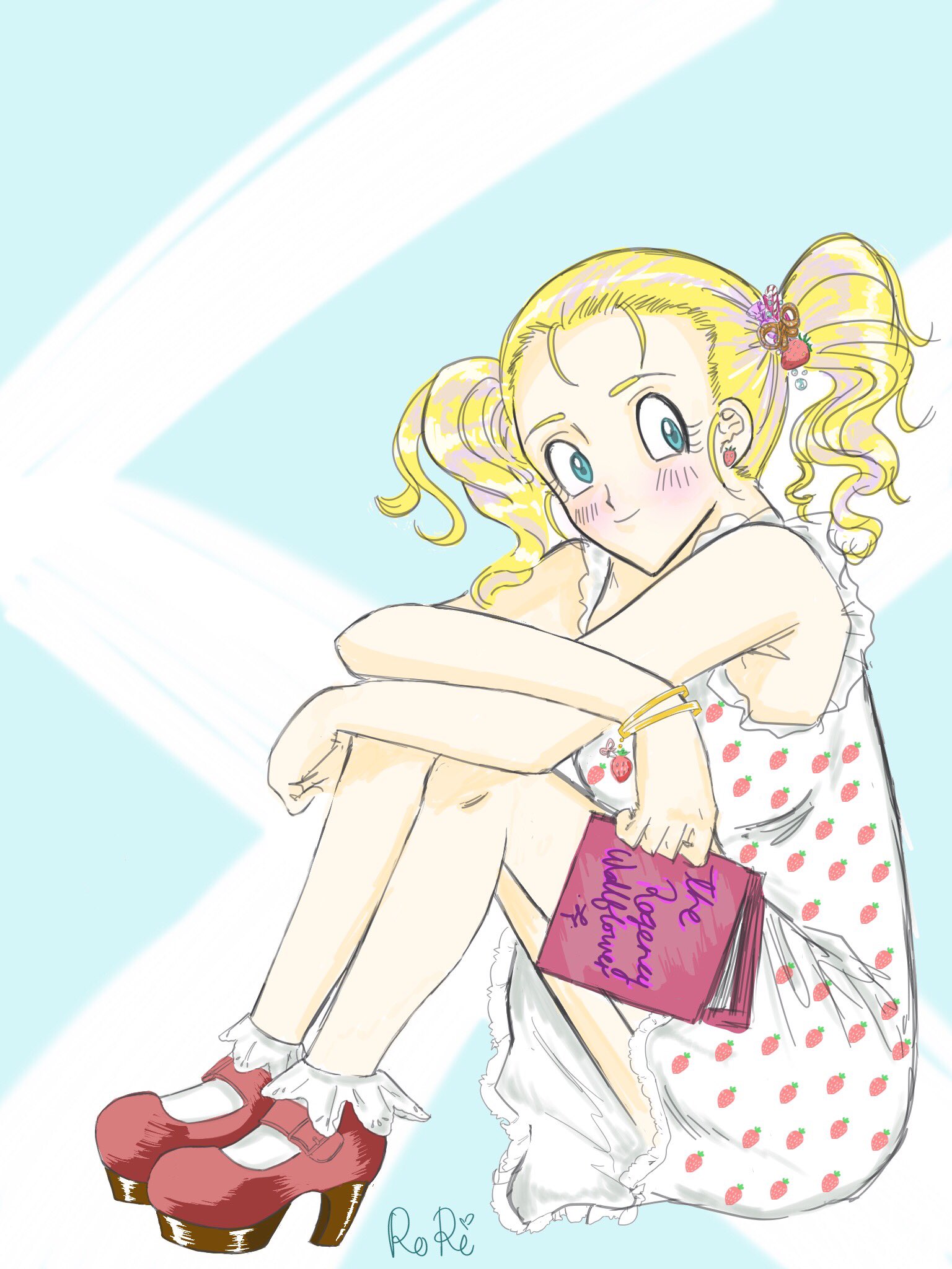 RosebudOnRoyalIcing on X: My Marron likes to shop for vintage clothing and  read romance novels as a hobby. (She may or may not have a crush on Yamcha)  #marron #db #dbz #dbs #