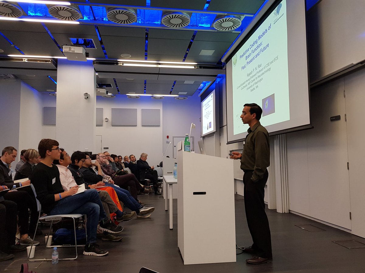 jjmcfadyen's tweet image. Extremely impressive workshop on predictive processes in the brain at @SWC_Neuro , opened by Rajesh Rao himself #predictivecoding #neuroscience