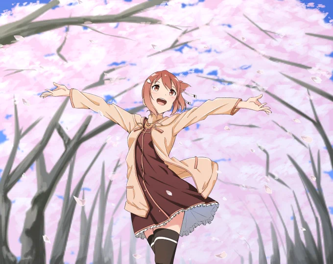 桜と友奈ちゃん
 #yuyuyu 
