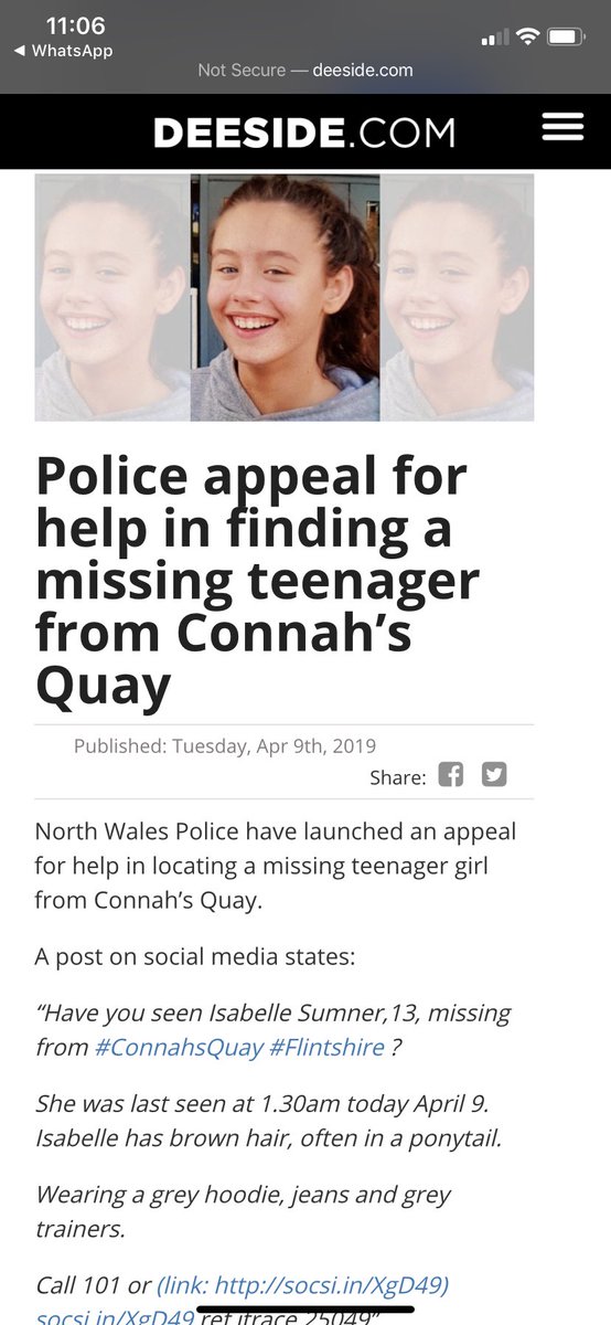 Everyone please share this and if anyone has any information please contact me #connahsquay #flintshire