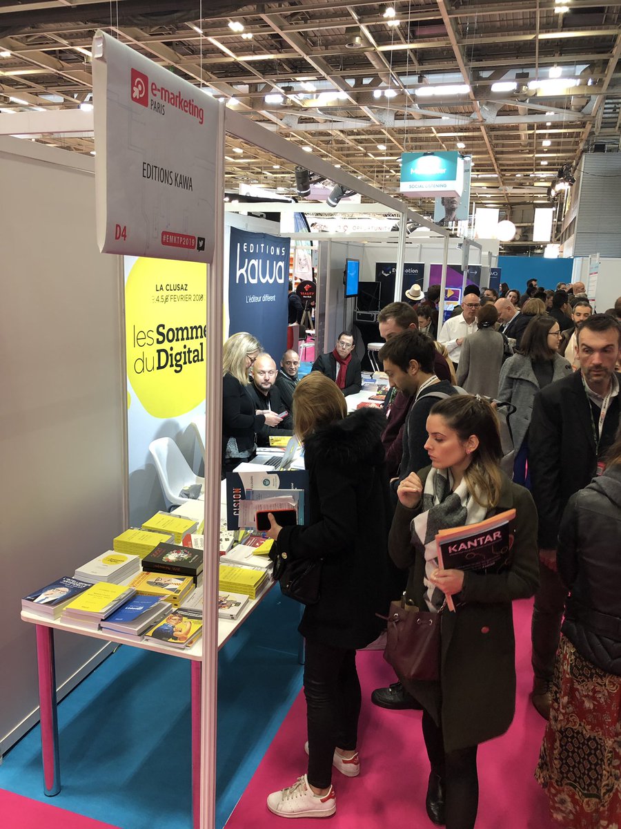 xavierwargnier's tweet image. Grosse affluence depuis ce matin au e-marketing Paris où nous avons un beau stand librairie pour @Editions_Kawa et les @sommetsdigital 
Je vous attends ! #EMKT2019 #StrategieC #somdig19 #somdig20