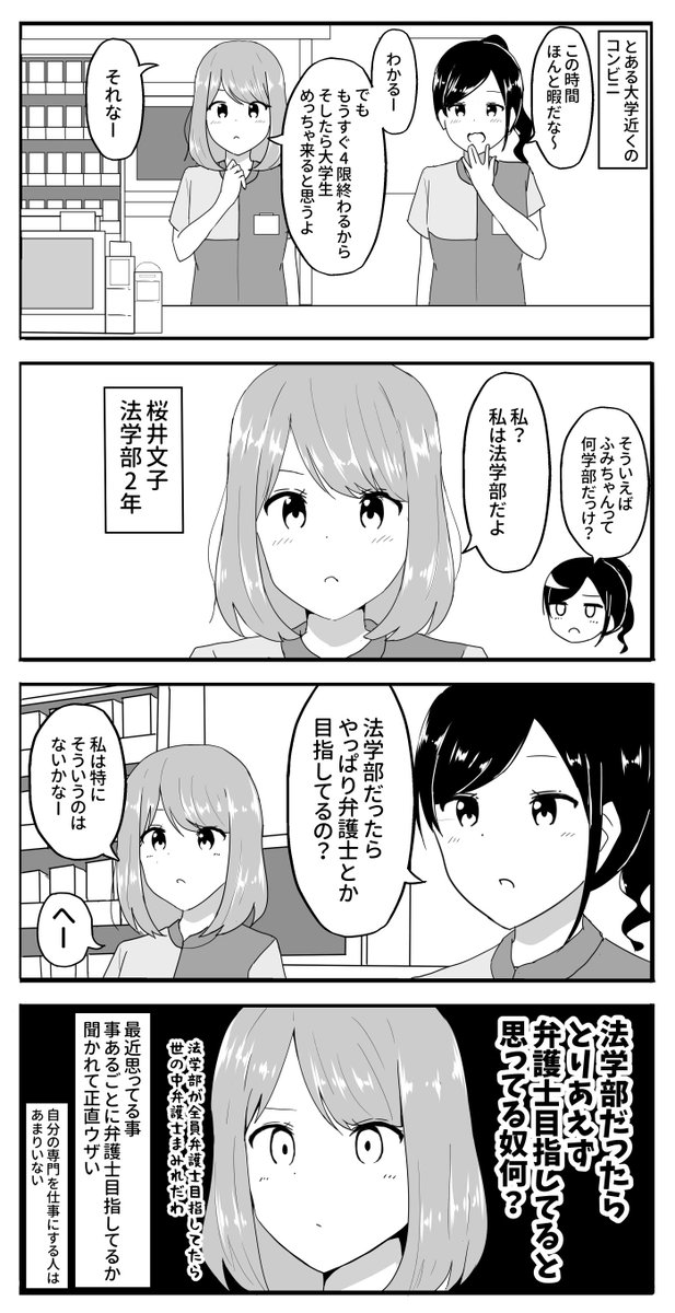 大学生の女の子の漫画です これからちょくちょく描いていって大学生あるあるや大学の けぱ 1日目南ぷ19aの漫画