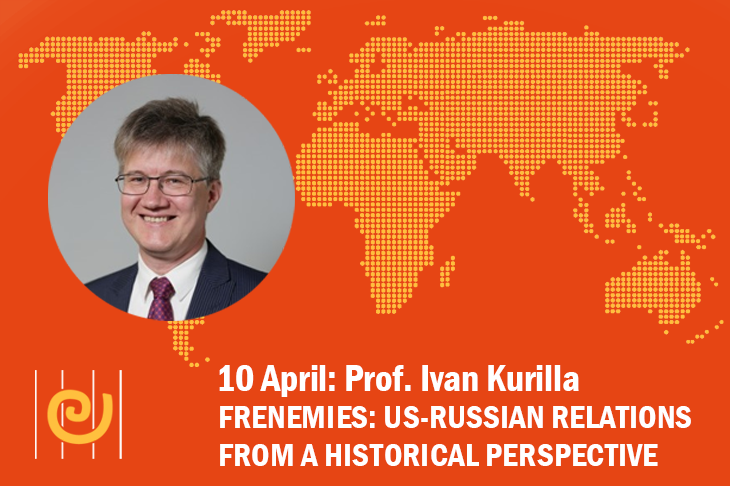 EUSP_Russia's tweet photo. The first open lecture of the Month of Global Affairs will be on April 10, Wednesday at 18:30 in the Freedom Space (7 Kazanskaya street). Professor Ivan Kurilla will speak about US-Russia relations in the historical perspective. Free registration: https://t.co/mUSWs5VUZa https://t.co/cQXcAyQz0t