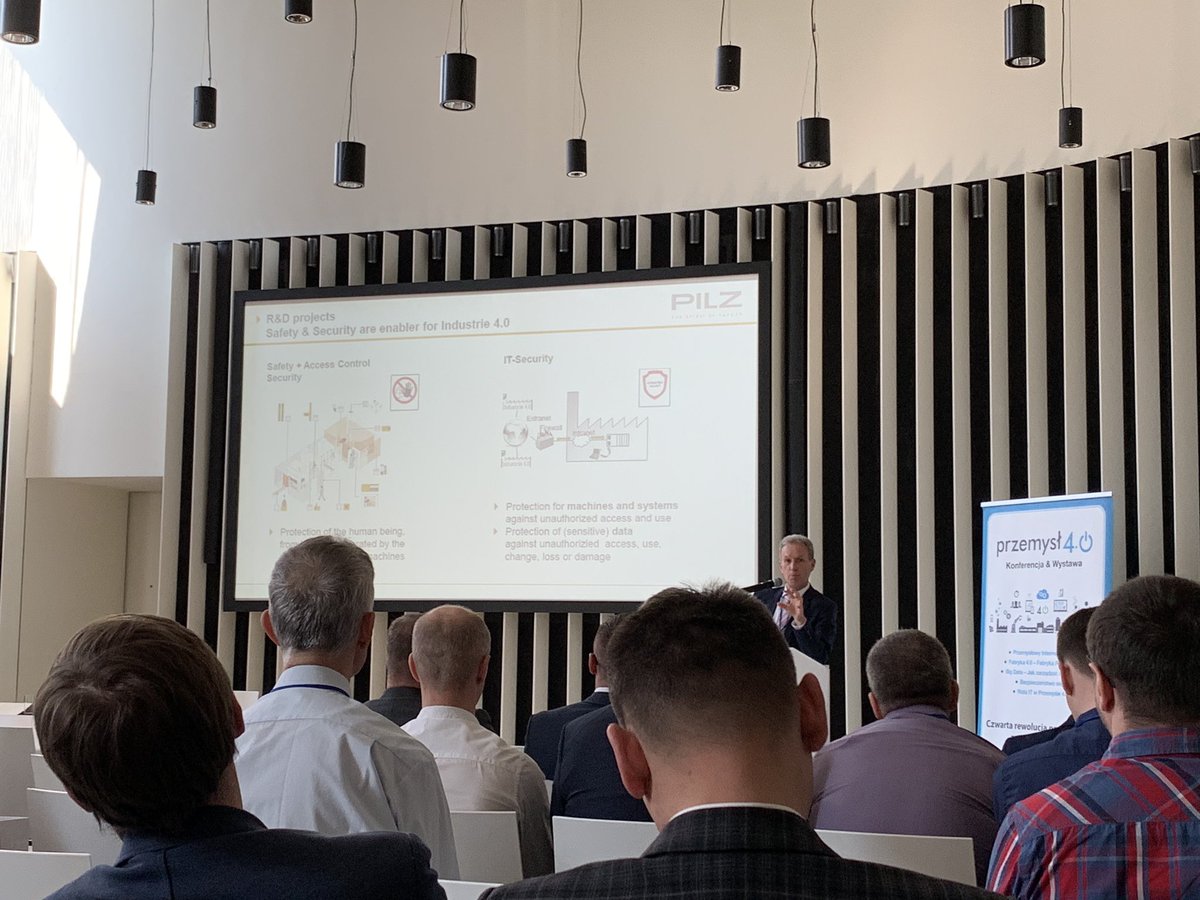 Security is definitely an enabler for Industry 4.0, when done right. Good presentation from <a href="/Pilz_INT/">Pilz GmbH & Co. KG</a> #industry40 #przemysl40