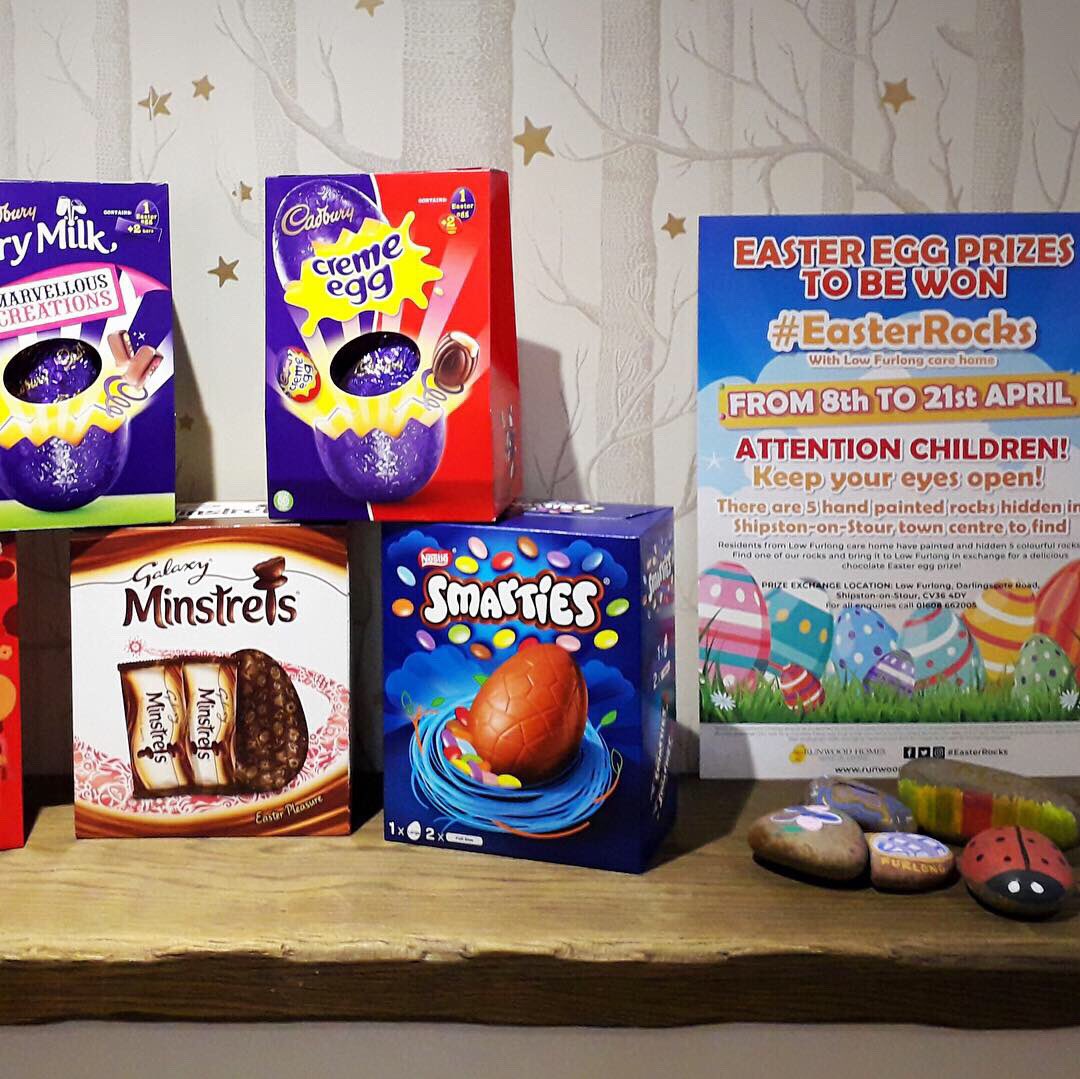 Runwood_Homes's tweet photo. Our #EasterRocks competition has launched in #ShipstononStour #Dunmurry #Studley #ChelmsleyWood #ChelmundsCross #Wymondham #Gadebridge and #TheydonBois! For the chance to win a chocolatey prize this #Easter, from 8-21 April, keep your eyes peeled for a hidden, hand-painted rock! https://t.co/2JxKUUybIX
