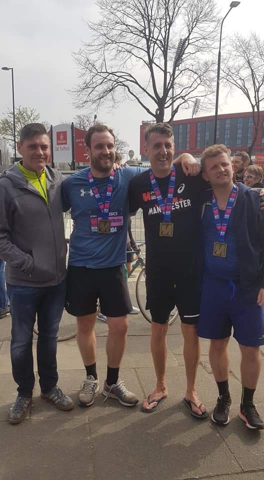 Gutted I  didn't break the 4 hours on Sunday 4 hours 2 mins last 10k was tuff .Well done To Josh Hill and Genty brilliant effort