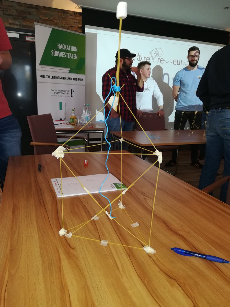 The #marshmellow challenge organized by our <a href="/proresus/">ProReSus - Gruppe</a>  partners <a href="/Y4PT/">Youth For Public Transport (Y4PT) 🚦</a> Hackathon in #Menden!