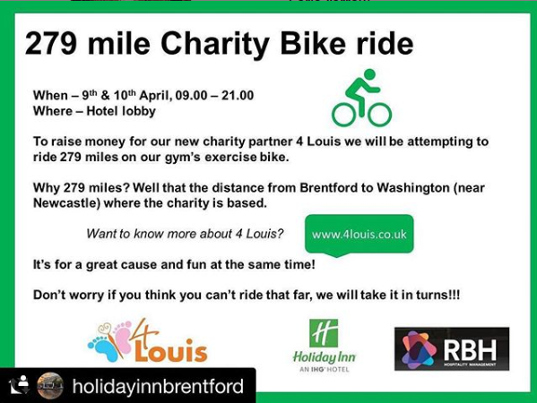 Are you in #Brentford today? Why no pop down and support the Team at <a href="/HIBrentfordLock/">Holiday Inn Brentford Lock</a> fundraise for the wonderful charity <a href="/_4Louis/">4Louis</a> :)