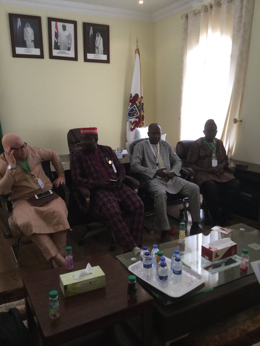 AmulMusa's tweet photo. #Gambia #IPU140 delegation pays courtesy call on #GambiaEmbassy in #Doha, #Qatar . @IRI @GambiaAssembly https://t.co/u5SYbGC85T