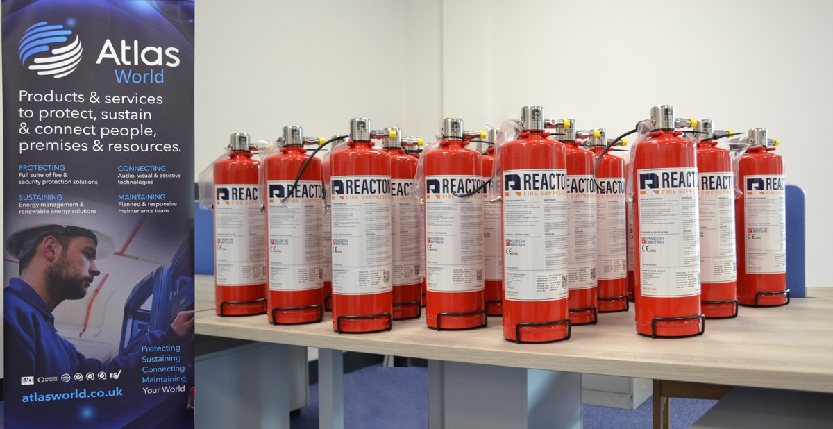 AtlasWorldBel's tweet photo. Look what arrived today!! Seventeen 2.0Kg CT Direct #AutomaticFireSuppression Systems ready to be delivered to its new home. More project progress photographs to follow. #firesafety #plantmachinery https://t.co/9ALd8i9uaU