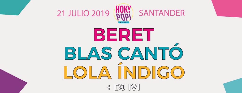 stderconciertos's tweet photo. Este viernes las entradas del festival @hokypopimusic a la venta! @lolaindigomusic @JavierBeret @BlasCanto https://t.co/6rxIZBK7Up