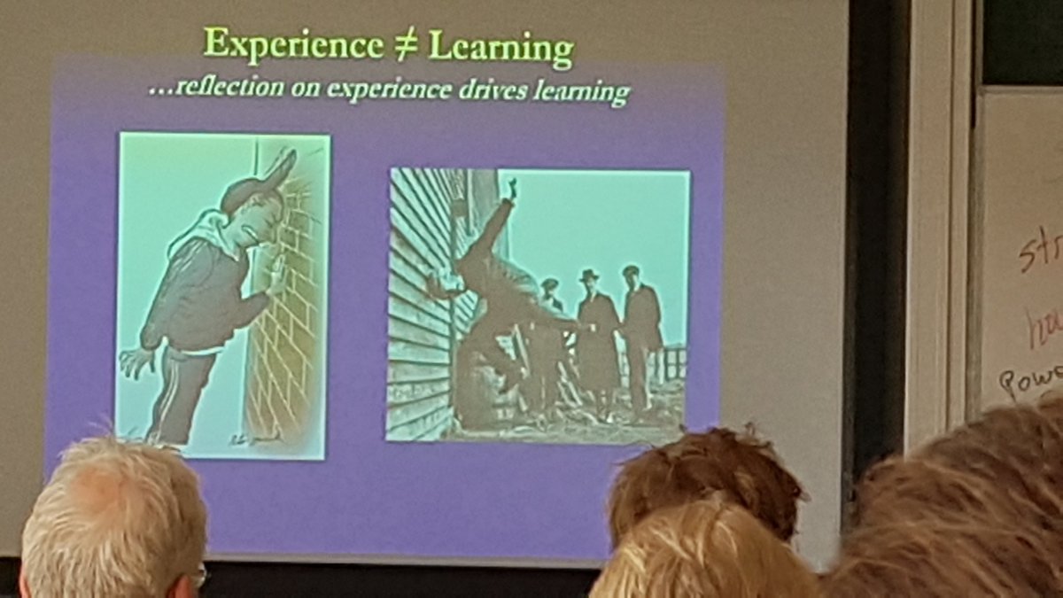 CAT_UUcentre's tweet image. &quot;Reflection on experiences drives learning.&quot; Seth Pollack shows with examples by reflecting on pain.  #AcademicTeaching