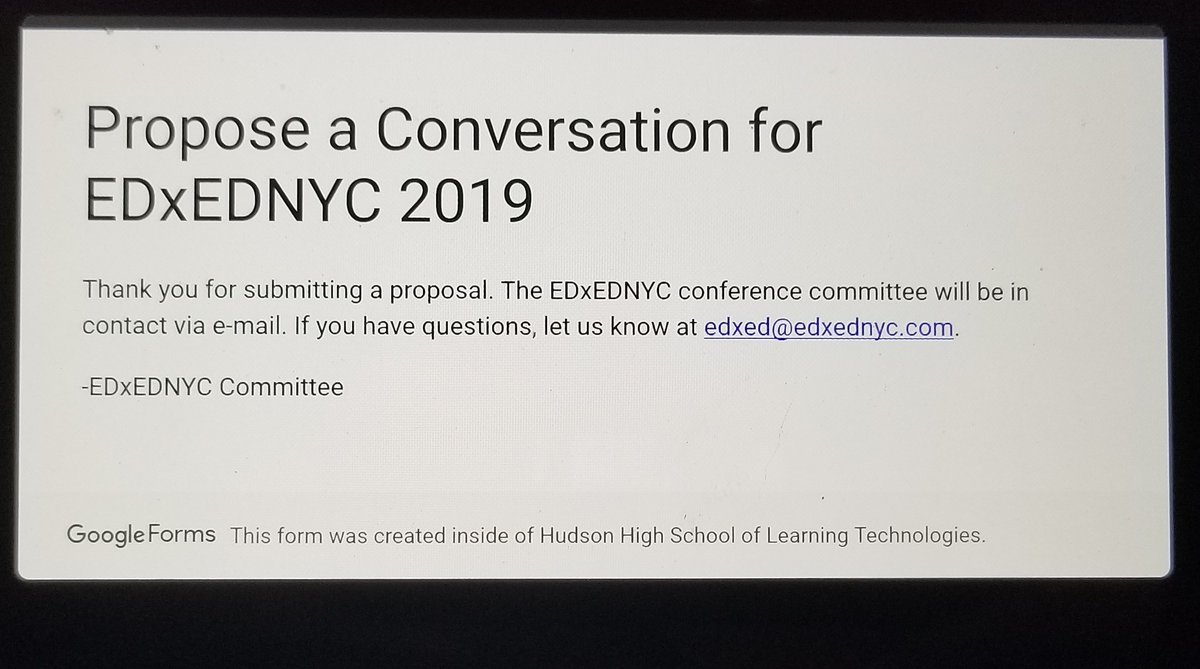 TechSavvy_Teach's tweet photo. Submitted my proposal for #edxed. Hoping it gets chosen and I get to be a part of #EDXEDNYC19. It was amazing last year and I suggest if you can go, go! @EDxEDNYC
My proposal is on innovative #Edtech tools for teachers! 
#edtechchat #edchat #googleexpeditions #MIE #ozobots. https://t.co/G8c4BIkE0D