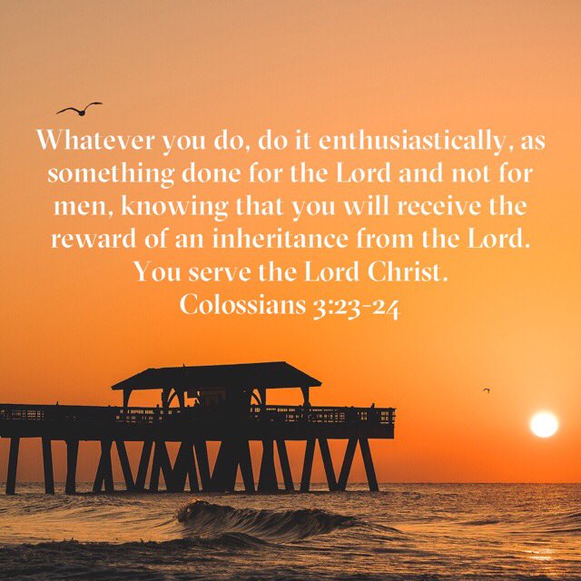 Trinitycob's tweet image. Do all things for the Lord...