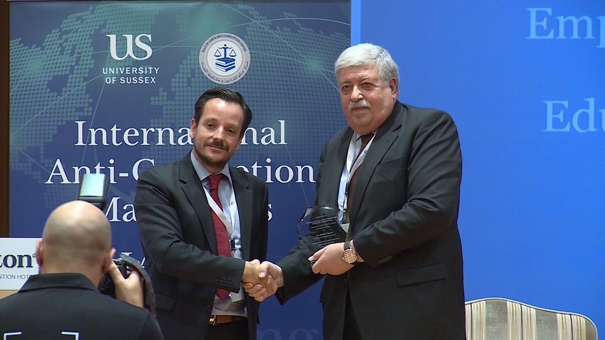 iacmasterclass's tweet photo. Dimitri Vlassis, former Chief of the Corruption and Economic Crime  Branch of the United Nations Office on Drugs and Crime in Vienna, was a  friend, a distinguished lecturer of IACMA and a leading international figure in the fight against corruption. He will be greatly missed. https://t.co/yenvGG2eOa