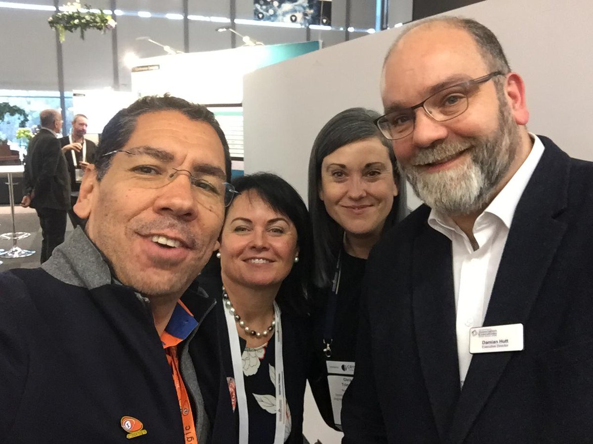 JohnShocklogic's tweet photo. With fellow speakers, clients and friends at #AWC19 in Gothenburg @AssnExecs #eventprofs https://t.co/bcccNH2Z0t
