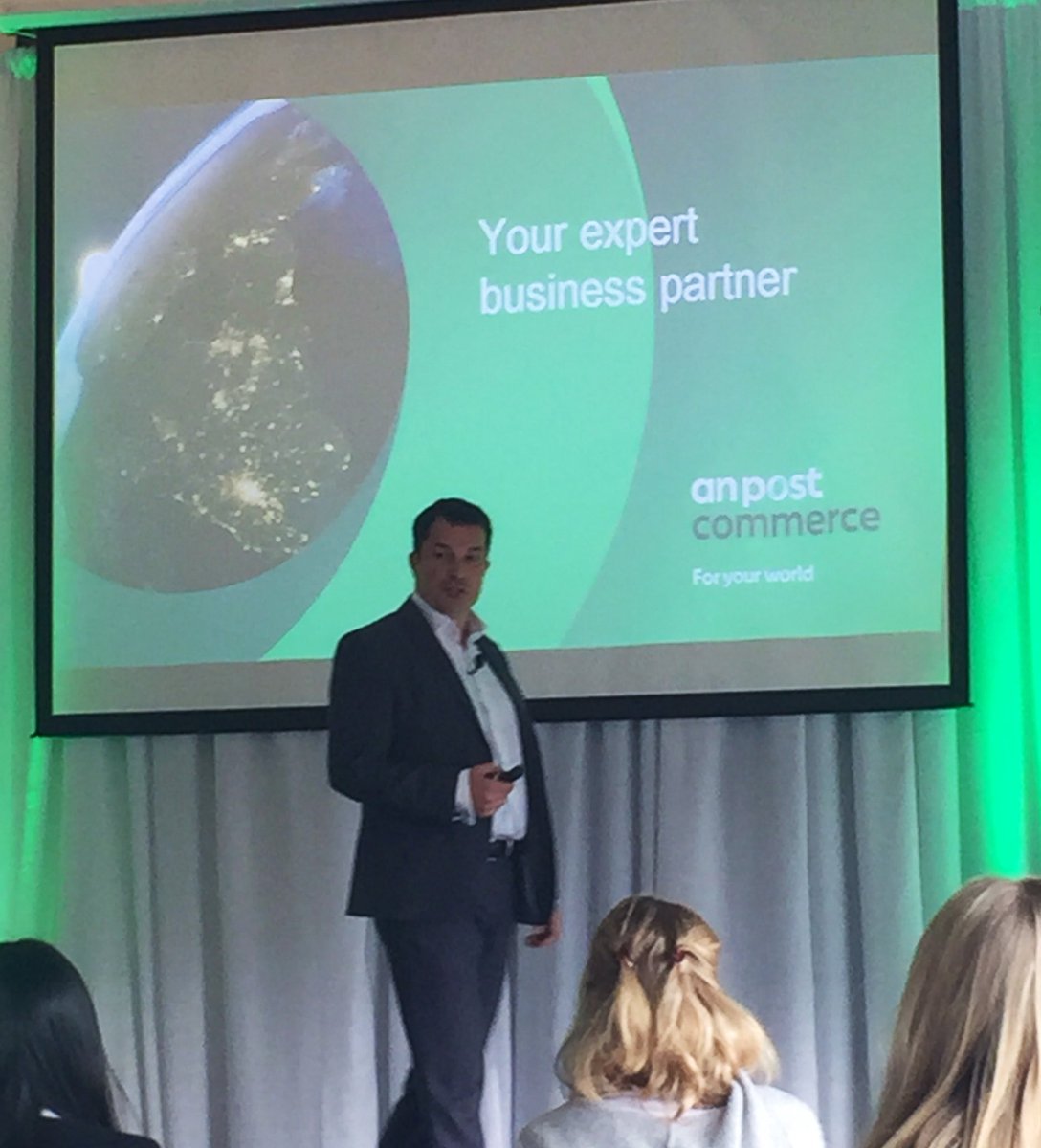 On stage now is Gilles Ferrandez sales director from an post commerce, sponsers of the #eCommerceExpo19!