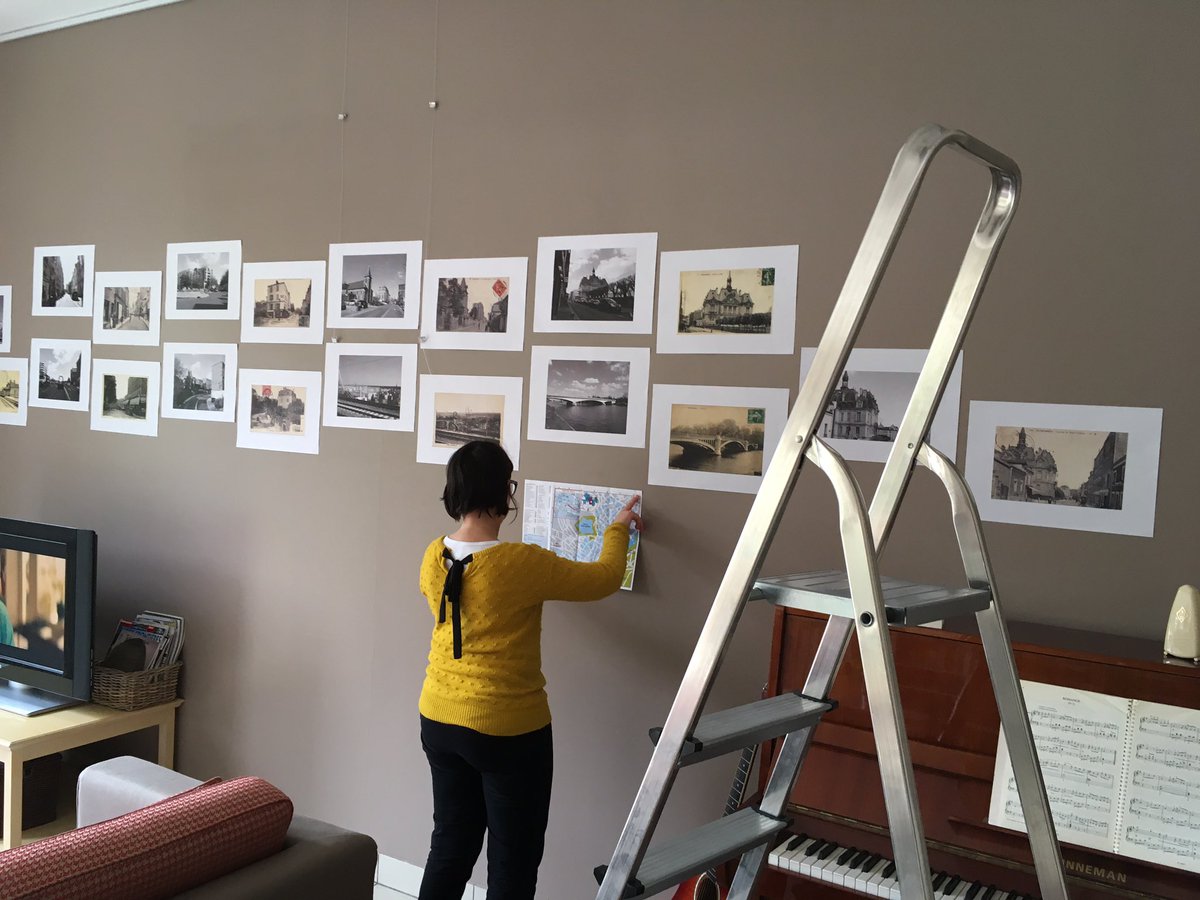 MdPFoch's tweet photo. Work in progress!
"Suresnes hier et aujourd'hui"
Projet créatif avec deux bénévoles de @servier, Carine Marcombe et Muriel Gaillot: création à partir de supports photos suresnoises en collaboration avec Mme Haude de Chalendar, archisviste de @villedesuresnes. Merci @CMoizan https://t.co/OcukL6miAi
