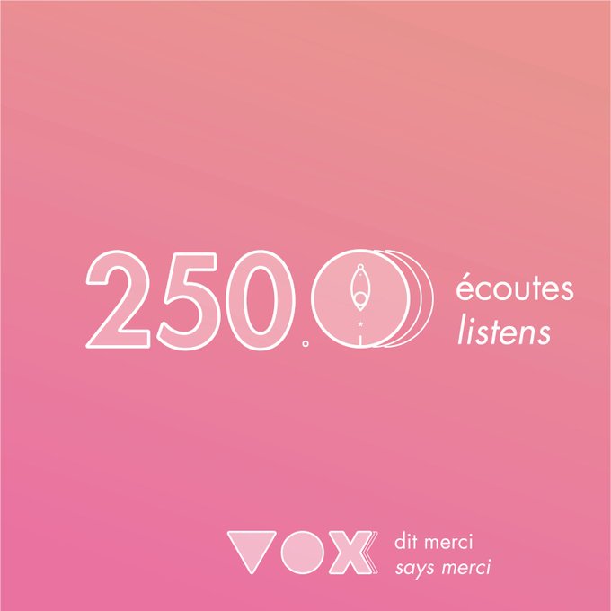 250 000 &eacute;coutes ! Et, on esp&egrave;re, 250 millions de tremblements de plaisir, des orteils aux abdos... Nous