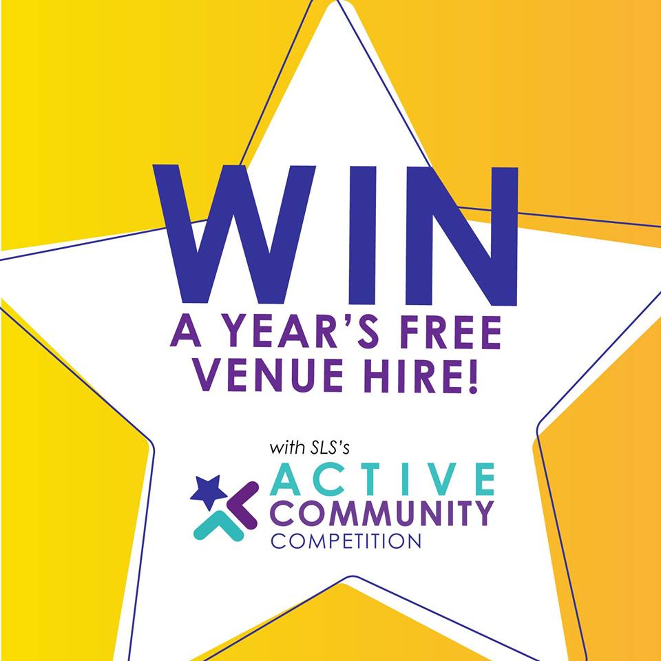 ParksideC_SLS's tweet photo. Today we're launching the #SLSActiveCommunity competition. A chance for a group,team or club to win a year's free venue hire worth upto £5000! Apply now and tell us why you deserve to win: https://t.co/MZ3XjtsruD
Deadline for entries is Wednesday 15th May. Ts&amp;Cs apply. Good luck! https://t.co/lGqXdv0djD