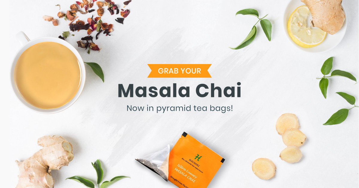 HalmariTea's tweet image. Halmari Gold #Masala_Chai Tea Bags bring a burst of spicy #flavor. Shed your weariness and #relax with this #tea_bag dip in your evening #brew &amp;gt; halmaritea.com/teas/halmari-g…