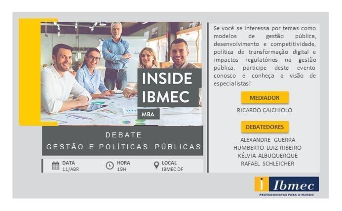 Na quinta-feira (11/4), participarei como debatedor do Fórum de Políticas Públicas do IBMEC. Venha também! Link de inscrição: go.ibmec.to/2