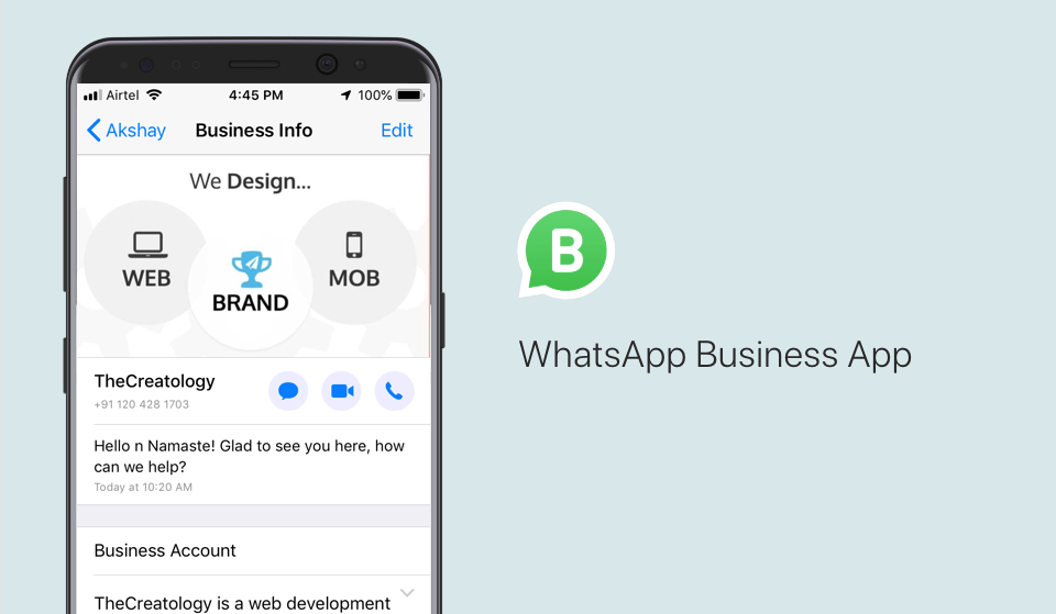 thecreatology's tweet photo. Are you a professional service or real-time delivery service? Create WhatsApp Business Account Profile for Work. It's featured to boost productivity and improve business work flow. https://t.co/J54RxrVgNf https://t.co/158DmSZj4H
