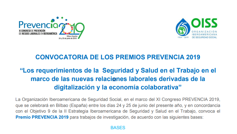 💡OPORTUNIDAD
La <a href="/OissSec/">OISS</a> abre convocatoria a los premios "Prevencia 2019" para trabajos de investigación que aborden las implicaciones de las nuevas formas de trabajo y la digitalización en la seguridad y salud laboral.
📄BASES ➡️oiss.org/wp-content/upl… #SomosIberoamérica