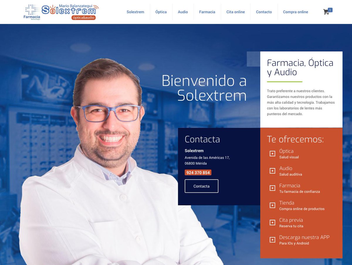 Hoy hemos puesto en marcha desde <a href="/esparkle/">Esparkle</a> el nuevo proyecto #ecommerce de <a href="/Solextrem/">Farmacia Balanzategui-Solextrem Óptica&Audio</a> con más de 4000 referencias en gafas de sol que se ampliará con gafas graduadas y lentillas. #marketingdigital 

solextrem.com