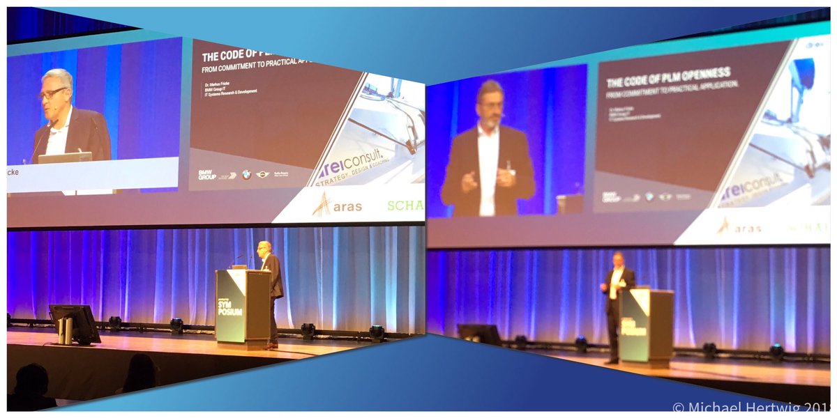 hertwig_michael's tweet image. Wie lässt sich der #CPO aktiv im Unternehmen implementieren. Dr. Markus Fricke von @BMW berichtet die Sicht der Münchner. Dr. Dietmar Trippner zeigt auf, wie mit dem #CodeofPLMOpenness die Zukunftsfähigkeit des Unternehmens unterstützt.
#Offenheit 
Beim @ProSTEP_iViP Symposium