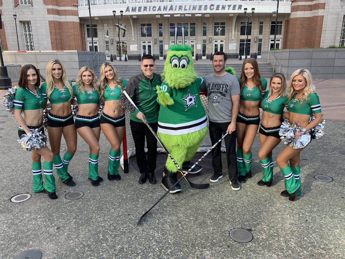 Having fun with <a href="/mturco35/">Marty Turco</a>, <a href="/StarsIceGirls/">Stars Ice Girls</a>, and <a href="/VictorEGreen/">Victor E Green</a> on <a href="/wfaa/">WFAA</a> <a href="/wfaagmt/">Good Morning Texas</a> getting folks excited for <a href="/DallasStars/">Dallas Stars</a> playoff hockey!!